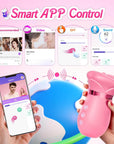 5IN1 Mouth Rose Sucking Vibrator Rose Sex Toy, 10 Tongue Licking, New APP