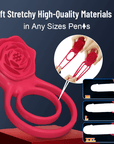Cock Ring With Rose Clit Vibrator for Couples