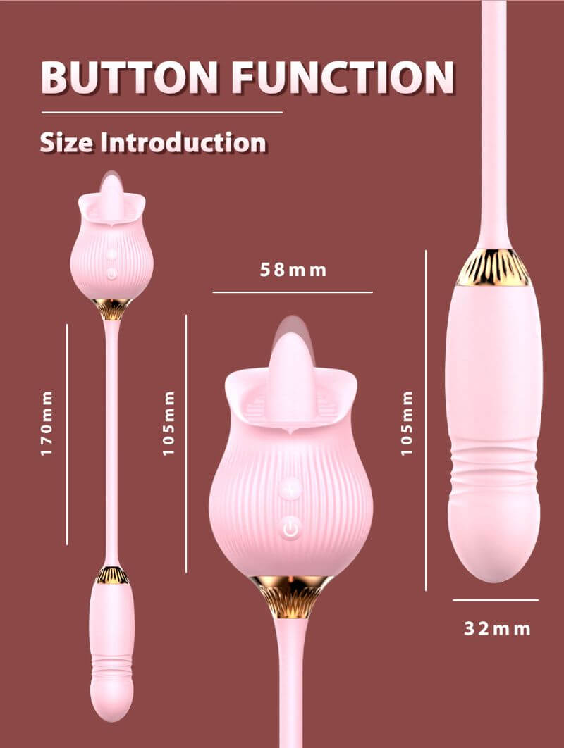 the rose adult toy rapid telescopic vibration