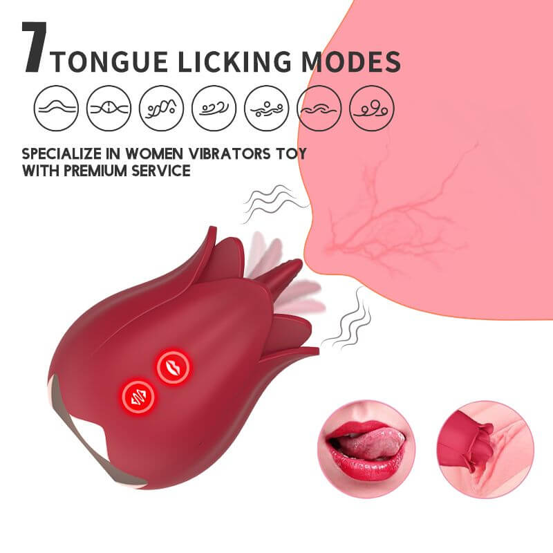 The Rose Toy 7 Tongue Licking Modes
