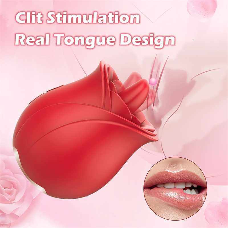 Vibrating Rose - 7 powerful tongue licking vibration modes RoseZoe Vibrating Rose - 7 powerful tongue licking vibration modes RoseZoe