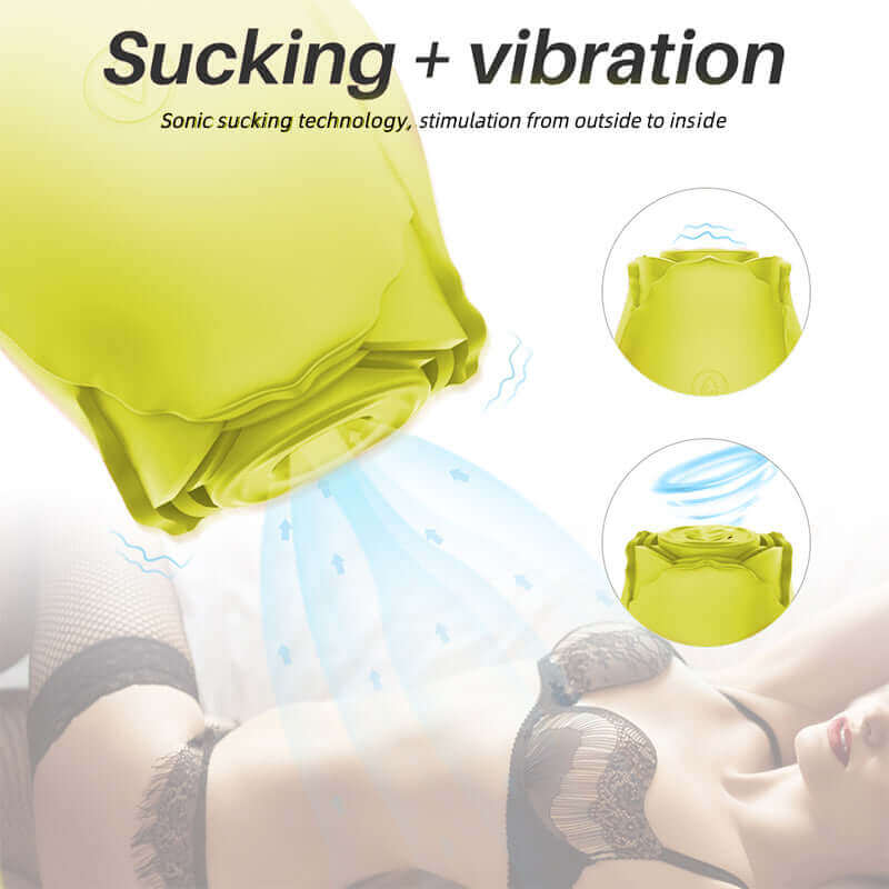 Yellow Rose Toy Sucking Modes