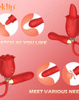 Detachable 2 in 1 Rose Sexual Toy 10 Speeds Sucking & Vibration