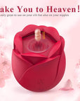 Female Rose Toy, Clitoral Nipple Stimulator-G spot Vibrator with 9 Tapping Modes