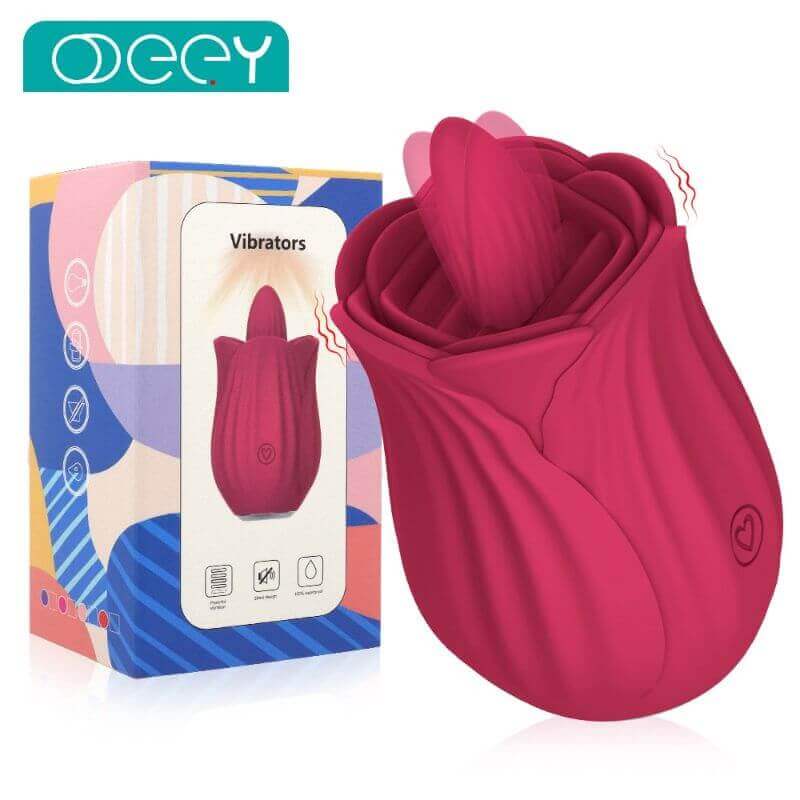 Rose Toy Thick Tongue Vibrator RoseZoe Rose Toy Thick Tongue Vibrator RoseZoe