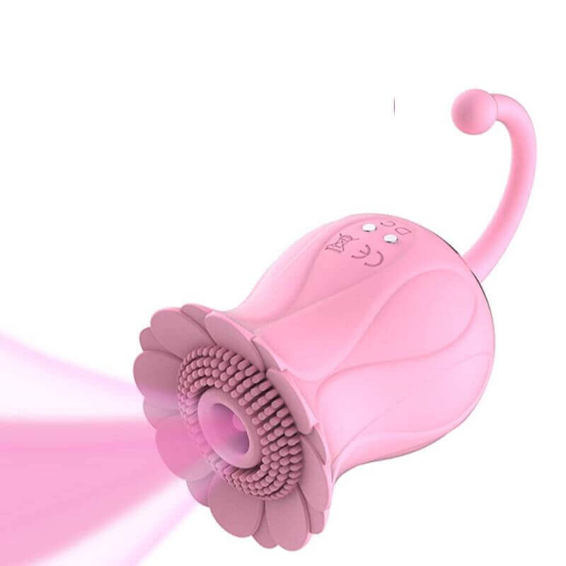 Flower Sex Toy -Tongue Licking Mini Clitoral Vibrator RoseZoe Flower Sex Toy -Tongue Licking Mini Clitoral Vibrator RoseZoe