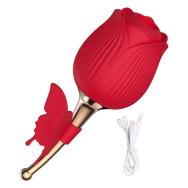 Butterfly Rose Toy - Rose Tongue Vibrator RoseZoe Butterfly Rose Toy - Rose Tongue Vibrator RoseZoe