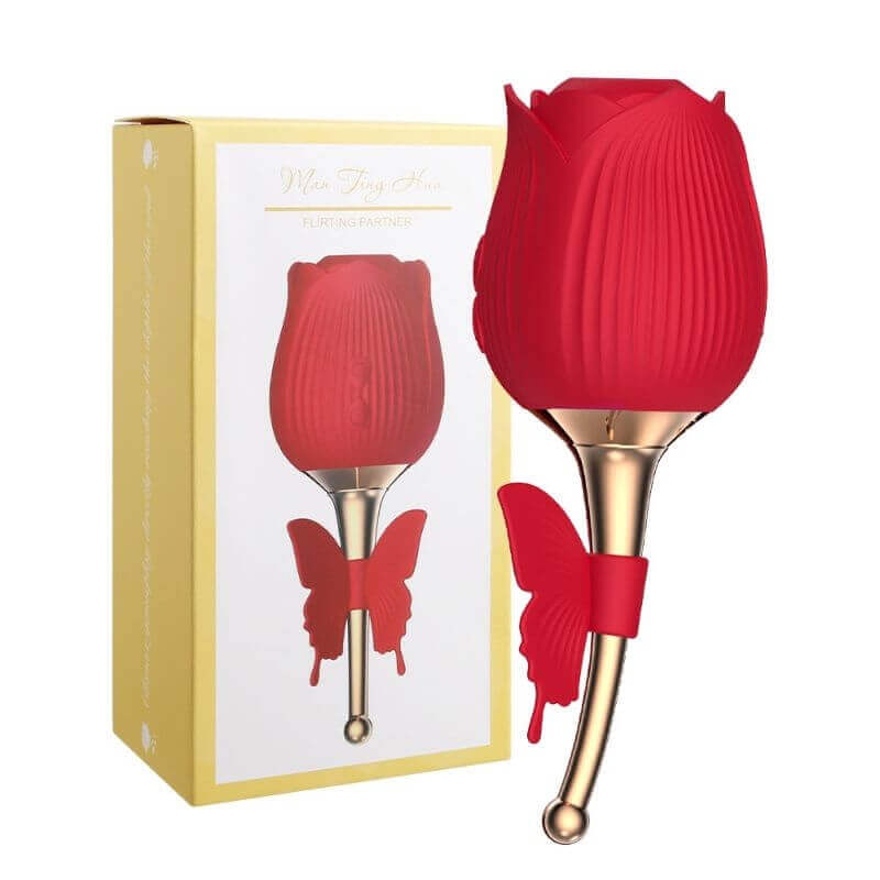 Butterfly Rose Toy - Rose Tongue Vibrator RoseZoe Butterfly Rose Toy - Rose Tongue Vibrator RoseZoe
