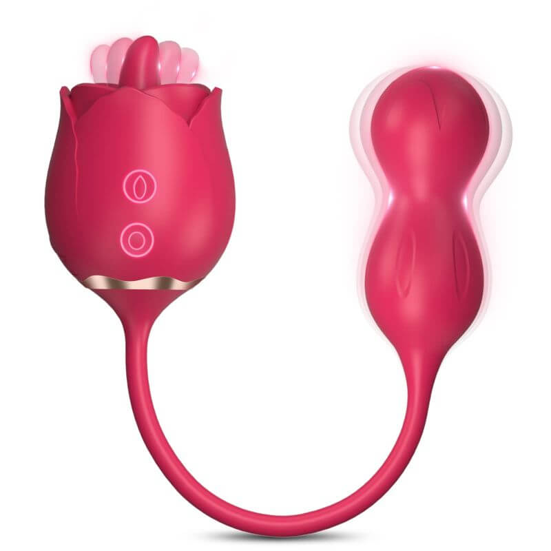 Double Fantasy Rose Toy Dual stimulation Waterproof RoseZoe Double Fantasy Rose Toy Dual stimulation Waterproof RoseZoe