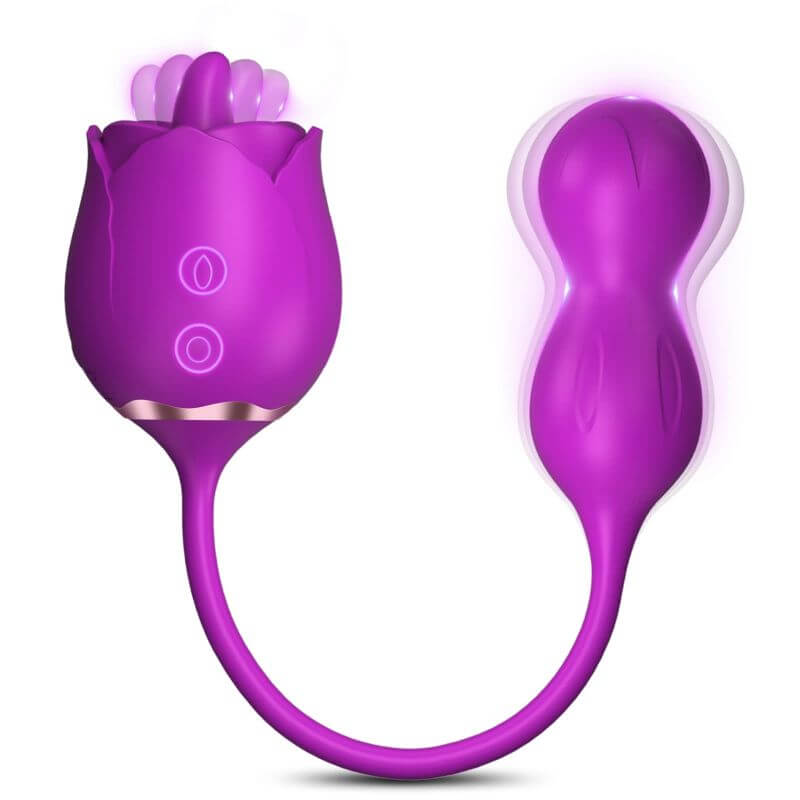 Double Fantasy Rose Toy Dual stimulation Waterproof RoseZoe Double Fantasy Rose Toy Dual stimulation Waterproof RoseZoe