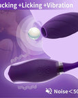 Rose Petal Vibrator With Vibrant Dildo | 10 SUCKING +10 LICKING+10 VIBRATION MODES