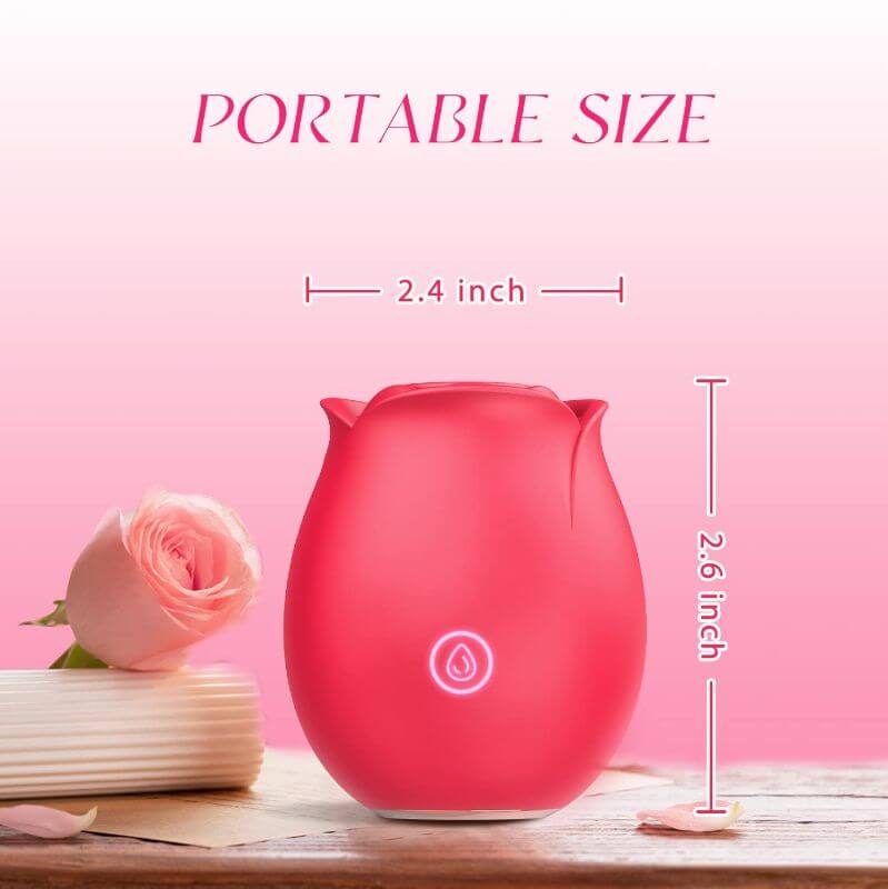 size 2.6 x 2.4 red rose toy