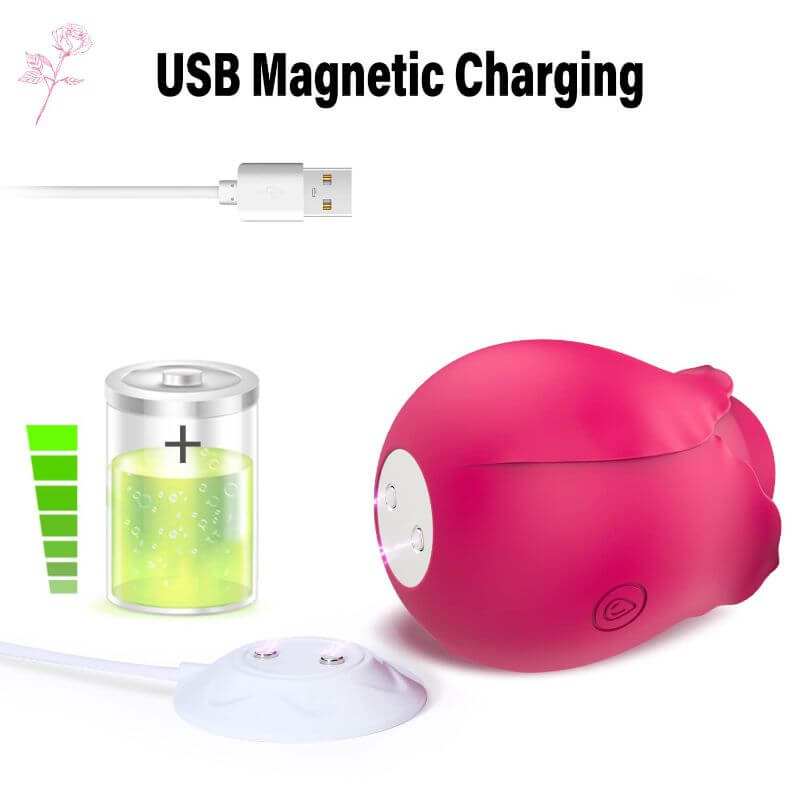 Rose Toy Charger - USB Magnetic Fast Charging RoseZoe Rose Toy Charger - USB Magnetic Fast Charging RoseZoe