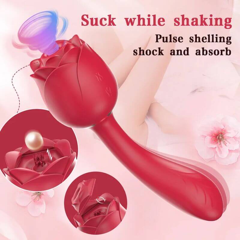 Rose Wand Sex Toy | 2 in 1 Upgrade Dual Stimulation RoseZoe Rose Wand Sex Toy | 2 in 1 Upgrade Dual Stimulation RoseZoe