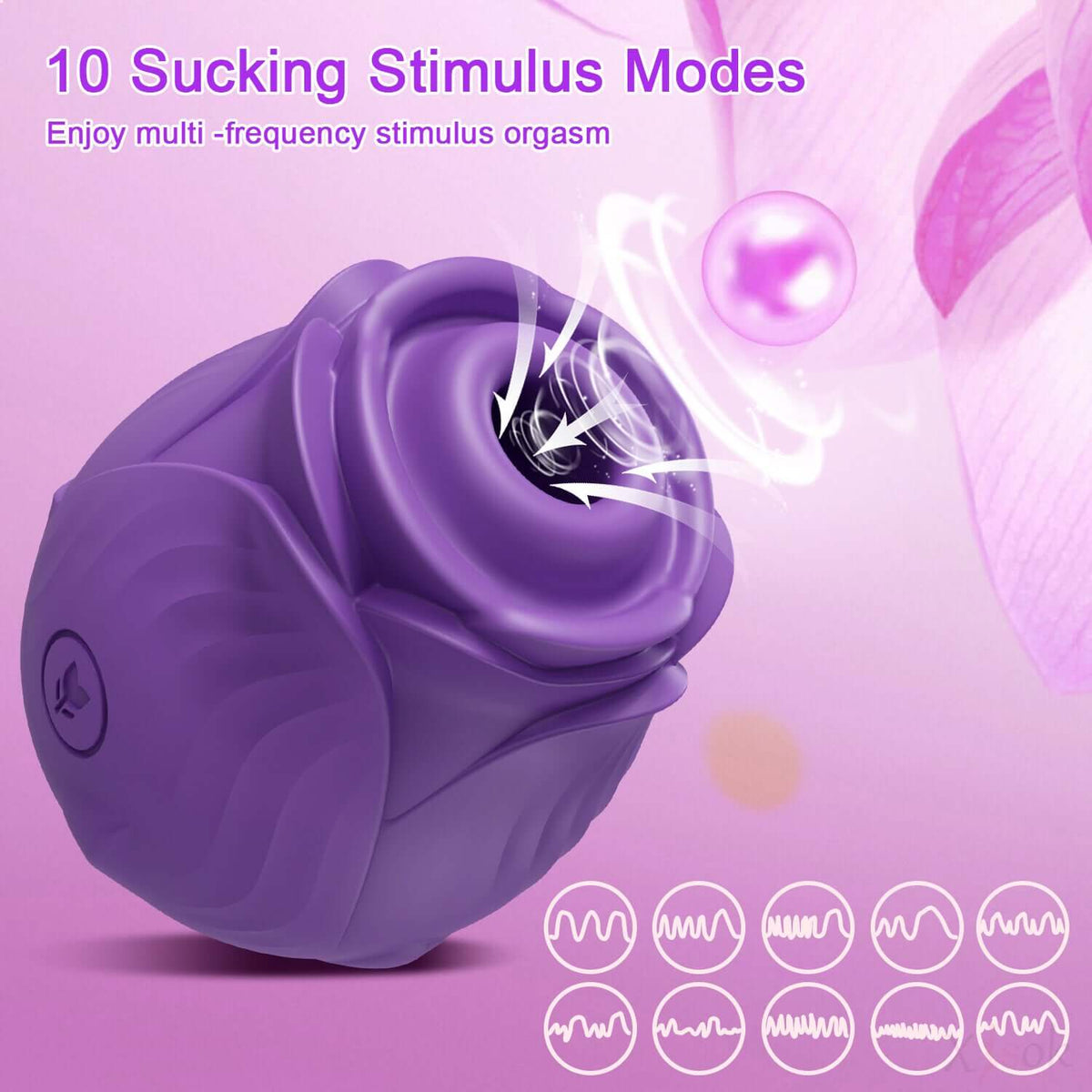 Amora - Rose Clitoral Suction Toy