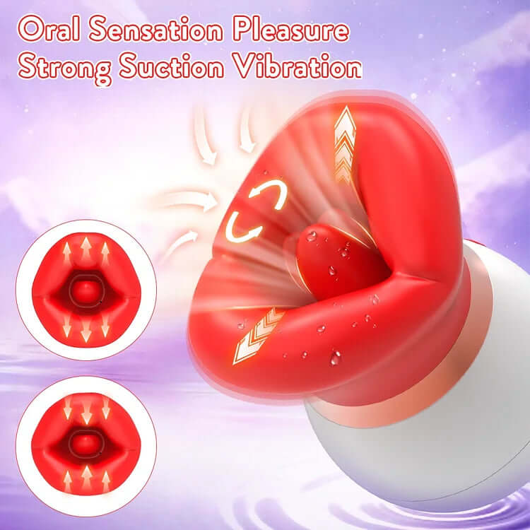 3 In 1 Rose Tongue-licking &amp; Suction Vibrator