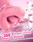 5IN1 Mouth Rose Sucking Vibrator Rose Sex Toy, 10 Tongue Licking, New APP