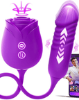 New Rose Clit Sucking Toy Dildo G-spot Vibrator