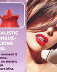 10 Speeds Rose Clitoral Stimulator With Licking Vibrator