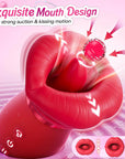 5IN1 Mouth Rose Sucking Vibrator Rose Sex Toy, 10 Tongue Licking, New APP