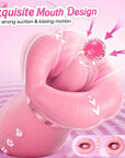 5IN1 Mouth Rose Sucking Vibrator Rose Sex Toy, 10 Tongue Licking, New APP