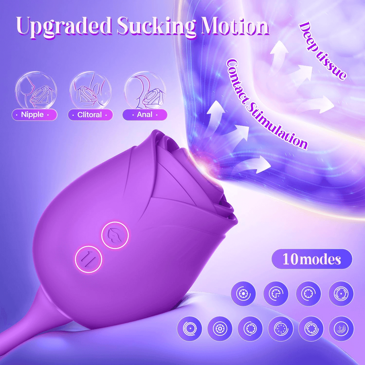 New Rose Clit Sucking Toy Dildo G-spot Vibrator