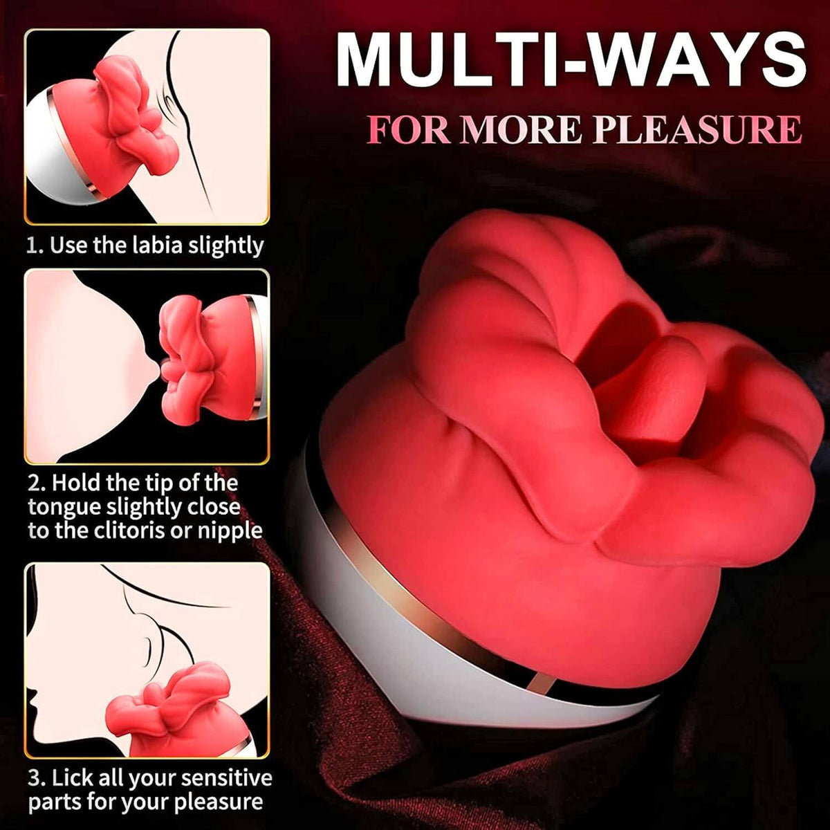 Big Mouth Rose Toy Tongue Licker