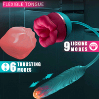 Mouth Shape Rose Toy With Dildo