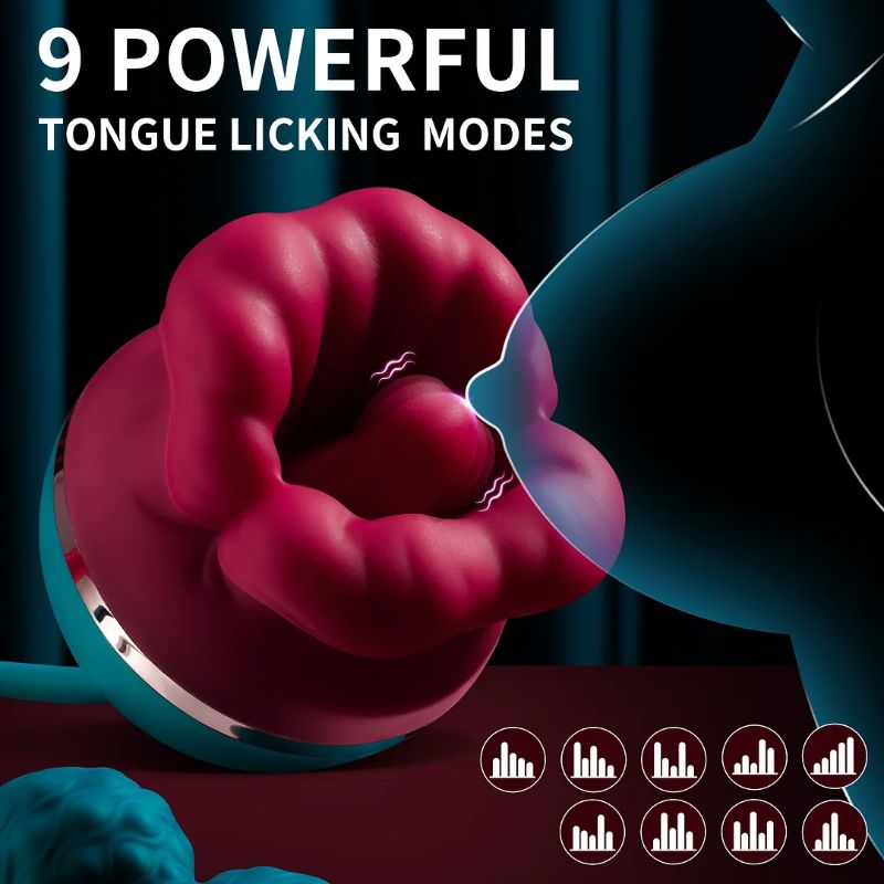 Mouth Shape Rose Toy With Vibrator