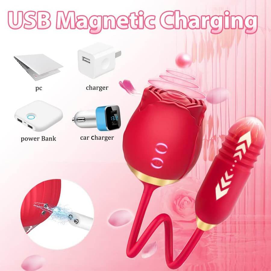 Rose Adult Toy USB Magnetic Charging