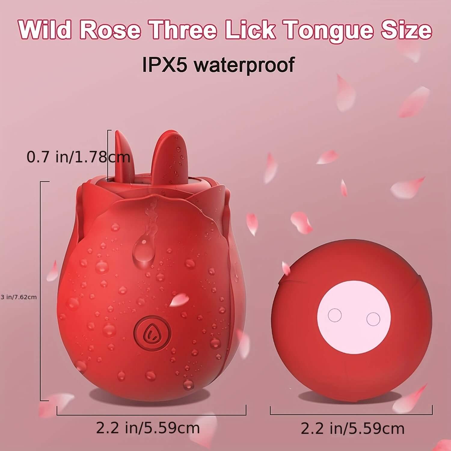 The Rose Vibrator 7 Frequencies 360 Sensation Coverage RoseZoe   The Rose Vibrator Size 3.3in2.6in2.6in 