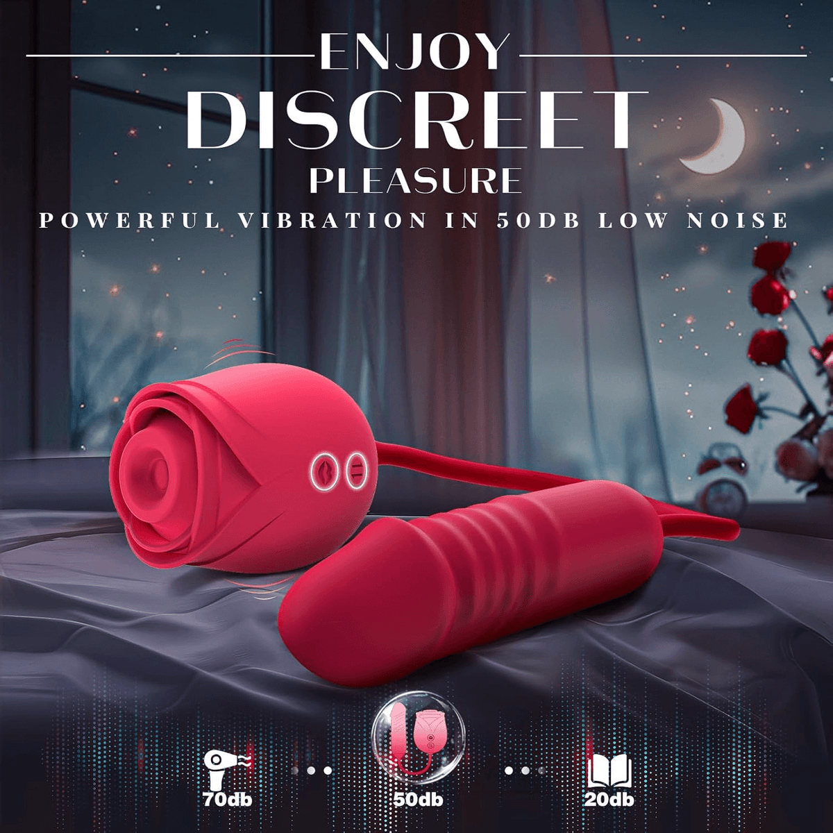New Rose Clit Sucking Toy Dildo G-spot Vibrator