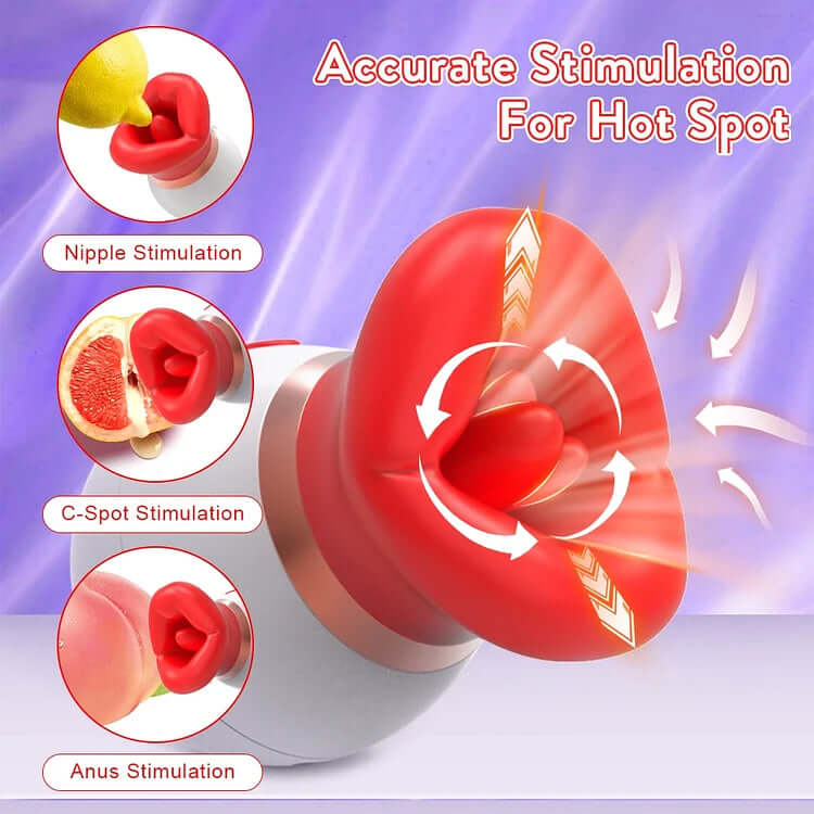 3 In 1 Rose Tongue-licking &amp; Suction Vibrator