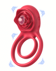 Cock Ring With Rose Clit Vibrator for Couples