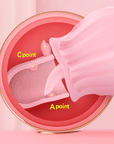 Animated close-up of the Pink Rose Tongue Toy showing movement of the raised contact tip inside the petal rim