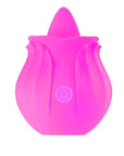 Rose Red option of the compact Rose Tongue Toy pictured in bright magenta with a raised tip and one front button