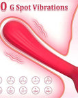 Dora Plus curved rounded stem feature graphic showing ten vibration pattern symbols along the elongated contact end