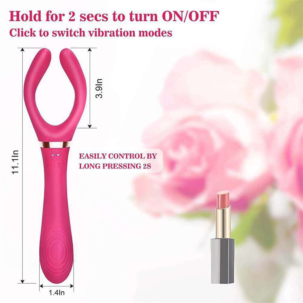 Elda size guide marking 11.1 inch overall length, 3.9 inch upper section and 1.4 inch handle width with two-second power instructions