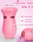 5IN1 Mouth Rose Sucking Vibrator Rose Sex Toy, 10 Tongue Licking, New APP