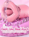 5IN1 Mouth Rose Sucking Vibrator Rose Sex Toy, 10 Tongue Licking, New APP