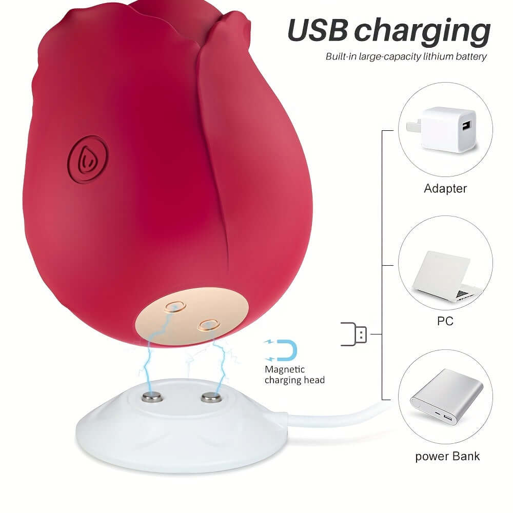 Rose Clit Sucker 10 Distinct Suction USB Charging RoseZoe Rose Clit Sucker 10 Distinct Suction USB Charging RoseZoe