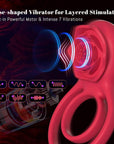 Vibrating Cock Ring with Rose Clitoral Stimulator