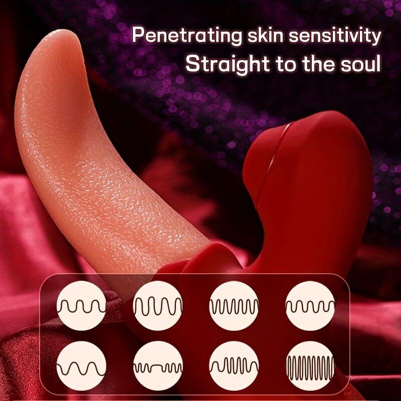 Rose Tongue Vibrator - 360-Degree Stimulation RoseZoe Rose Tongue Vibrator - 360-Degree Stimulation RoseZoe