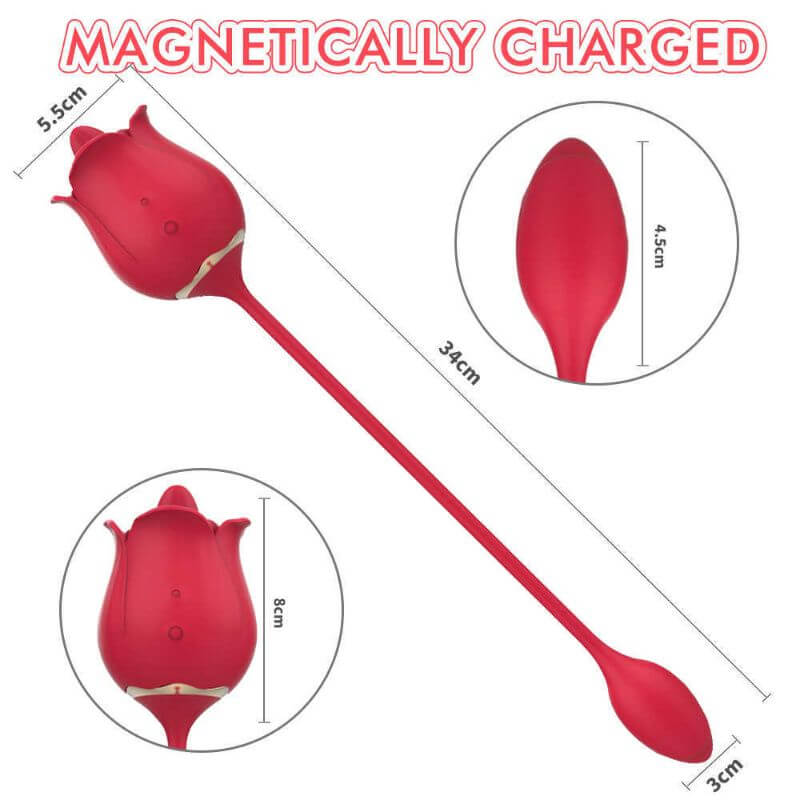 Rose Toy With Telescopic Vibration Modes
