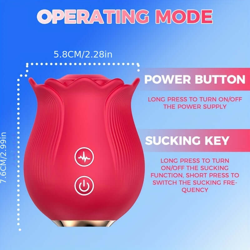 Rose Toy Sucking Vibrator - 12-frequency sucking function RoseZoe Rose Toy Sucking Vibrator - 12-frequency sucking function RoseZoe