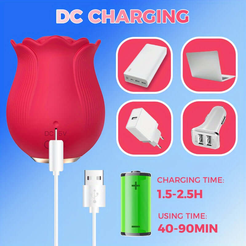 Rose Toy Vibrator DC Charging