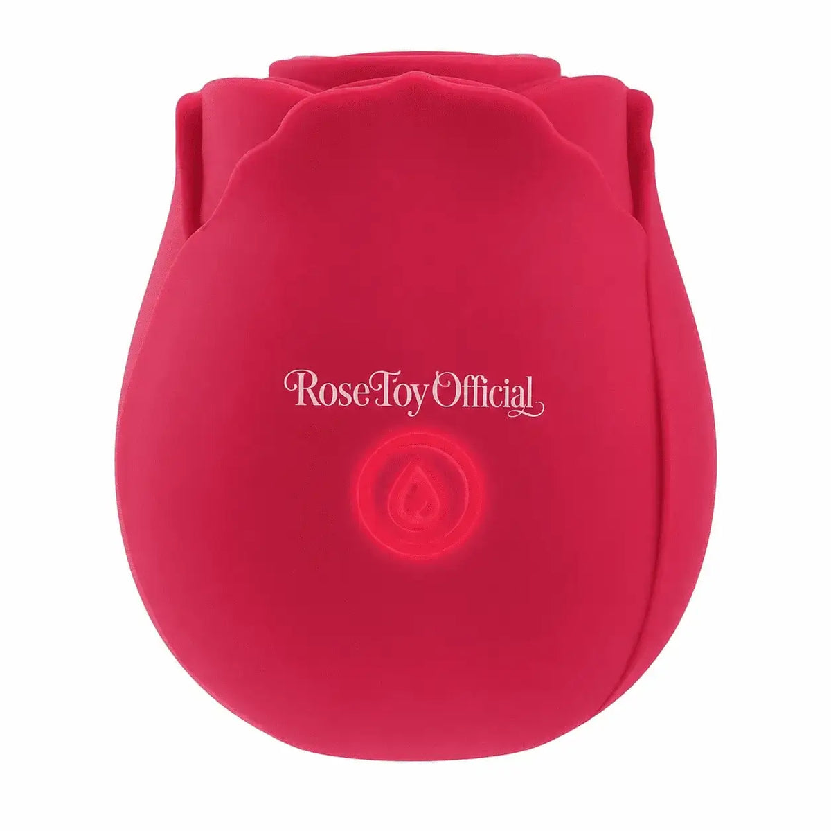 Red The Rose suction toy showing rosebud shape and single-button control