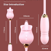 the rose adult toy rapid telescopic vibration
