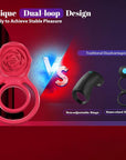 Vibrating Cock Ring with Rose Clitoral Stimulator