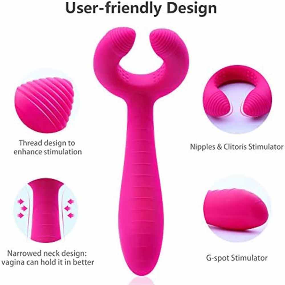Y-1 design diagram showing ridges on the two curved tips, narrowed neck and rounded long-body end